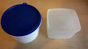 2 VINTAGE Tupperware Behälter & Deckel 238-36 & 263-29/312-38 & 310-24 - Bild 1 von 4