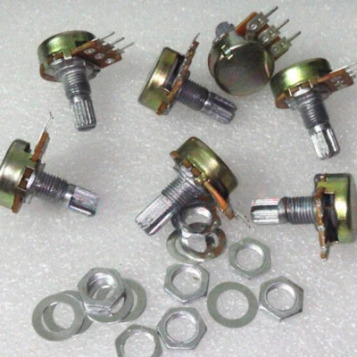 50PCS WH148 B20K Linear Potentiometer 15mm Shaft With Nuts And Washers - Image 1 of 2