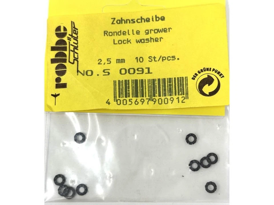 Robbe Lock Washer 2.5mm (10) : S-0091 - image 1 of 1