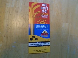 2001 Autographed NHL Draft Ticket by Pascal Leclaire (Drafted by C.B. Jackets) - Picture 1 of 3