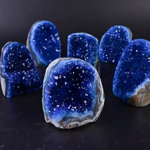 Royal Blue Crystal Cluster Geode - Mystical Quartz Gemstone for Home & Office - Picture 1 of 12