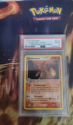 PSA 9 CHARMELEON SECRET HOLO TEAM ROCKET RETURNS POKEMON (WITH SWIRL!) - Image 1 of 4