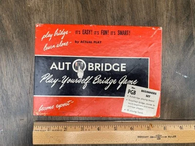 Vintage Auto Bridge Play Yourself Game Beginners Set--In Original Box 1959-NICE - Image 1 of 4