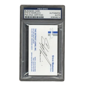 Steve Mariucci Autographed Signed Detroit Lions Head Coach Business Card PSA - Picture 1 of 2