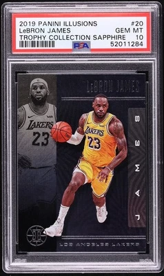 2019 Panini Illusions Trophy Collection Sapphire LeBron James #20 PSA 10 GEM MIN - Image 1 of 2