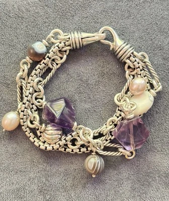 David Yurman Multi-Strand Bijoux Bracelet with Gemstones-Small  - Image 1 of 4