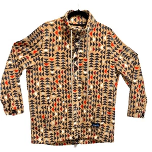 Kavu Women’s L Fleece Pullover 1/2 Button Front Kangaroo Pocket Geometric Print - Picture 1 of 8