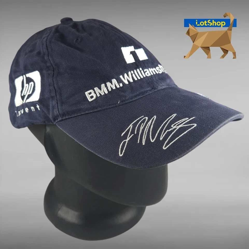 Gorra Montoya Williams F1 2003 rara "BMM" ERROR DE FÁBRICA sombrero oficial del equipo BMW sistema operativo Foto 1 de 4