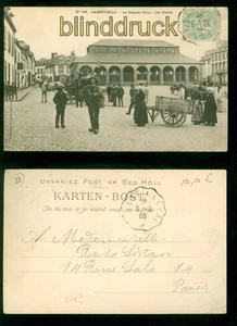Landivisiau sw-AK La Grande Place Les Halles 1905 nach Paris (a2298) - Bild 1 von 1