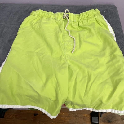 Bañador Sonoma para hombre verde neón board shorts forro de malla cordón cintura L Foto 1 de 2