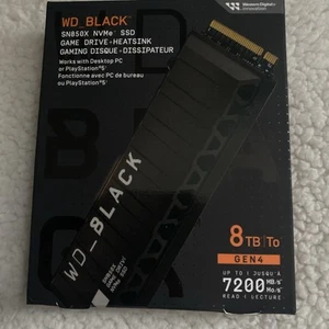 WD_BLACK SN850X 8TB SSD, M.2 2280 NVMe SSD with Heatsink, 7200mb, Gen4 - Afbeelding 1 van 2