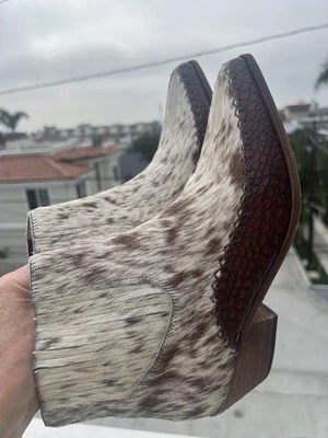 THE GREAT natural spotted haircalf The COWBOY BOOT 9.5 rodeo western designer - Image 1 of 4