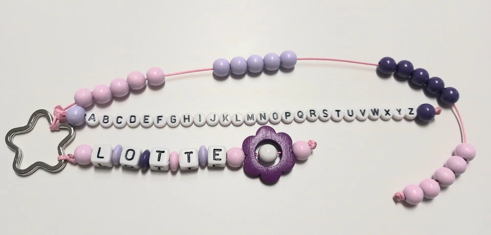 ABC Rechenkette📚mit Wunschnamen📚Schulstart📚Lernhilfe📚Mädchen - Bild 1 von 1
