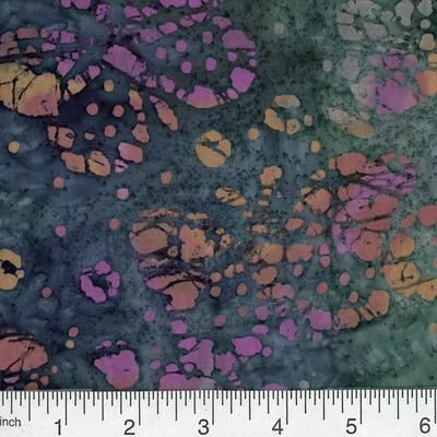 6 yds Batik 100% Cotton Print Fabric - Multicolor - Image 1 of 2