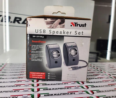 CASSE ACUSTICHE TRUST SP 2750P 2.1 USB PC ALTOPARLANTI PER COMPUTER PC AUDIO - Immagine 1 di 3