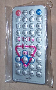 NEW OEM Original jWIN JD-VD745 V1.1 Portable DVD Player Remote Control - Picture 1 of 3