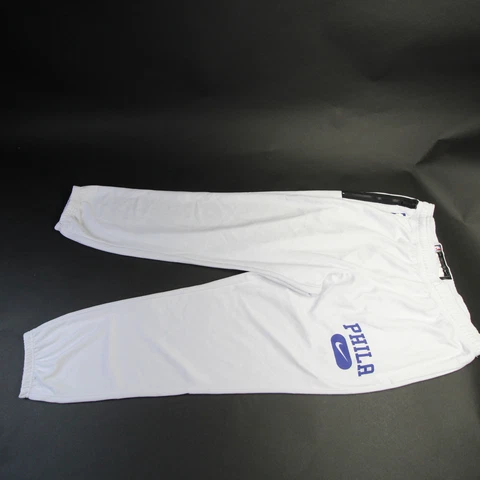 Philadelphia 76ers Nike NBA Authentics Dri-Fit Athletic Pants Men's White Used Cover