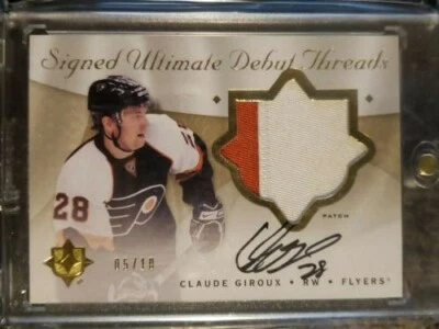 2008-09 Ultimate CLAUDE GIROUX Debut Threads AUTO! 05/10 Philadelphia Flyers!  - Image 1 of 4