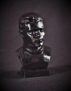 UdSSR Russland Russia Büste Skulptur junger Ulyanov Lenin Metall signiert - Bild 1 von 5