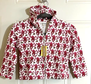 Roller Rabbit Monkey Harley Hoodie Kids Size 6 Super-Soft French Terry Full-Zip - Picture 1 of 11