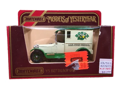 Matchbox Models Of Yesteryear Y5 1927 Talbot Rose's Lime Juice Cordial 1984 NEW - Image 1 of 4