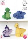 King Cole Dk Knitting Pattern - 9105 Dinosaurs Toys