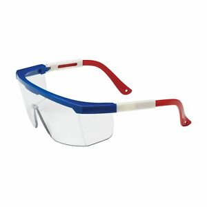 Work Force Red, White and Blue Frame Safety Glasses 1 Doz.