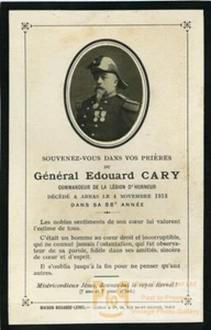 Frankreich Arras General Edouard Cary alt in Memoriam Karte Foto 1913 - Bild 1 von 3