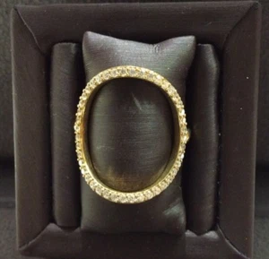 Anillo ovalado pequeño enchapado en oro #8930 - ¡50% de descuento! - Imagen 1 de 2