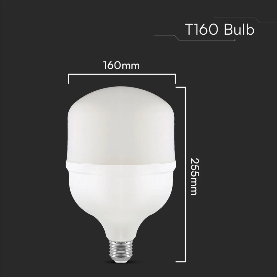 V-TAC VT-21065 lampadina led attacco E27/E40 60W forma T160 luce 6500k FGE