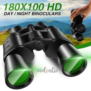 180x100 Zoom High Power Day Night Vision Binoculars HD Telescope Hunting Camping - Picture 1 of 16