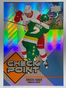 2024-25 UD Series 1 Brock Faber Check Point #CP-5 Minnesota Wild - Bild 1 von 2