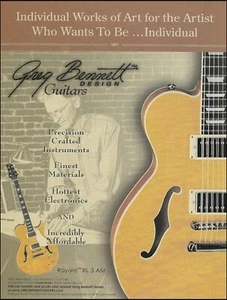 Guitarra Greg Bennett Royale RL 2005 3 AM Samick anuncio impresión de anuncio original - Imagen 1 de 3