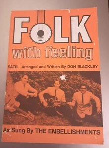 Folk With Feeling Songbook Don Blackley The Embellishments - Picture 1 of 8