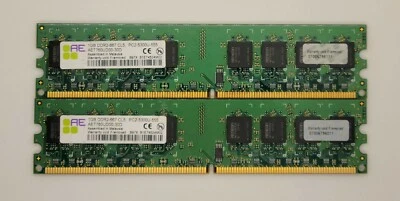Aeneon 2GB (2x1GB) AET760UD00-30D RAM DDR2-667-CL5 PC2-5300U-555 Laptop Memory - Image 1 of 2