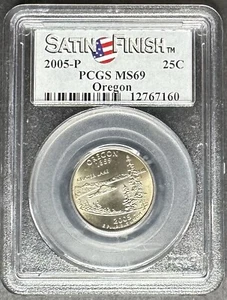 2005-P Satin Oregon Quarter PCGS MS-69, Buy 3 Items, Get $5 Off!! - Picture 1 of 2