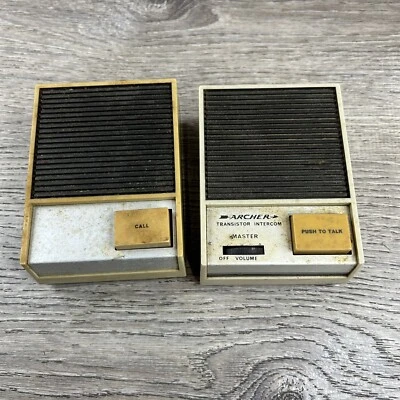 Archer Transistor Intercom Master 1972 RadioShack Pair Remotes Untested - Image 1 of 4