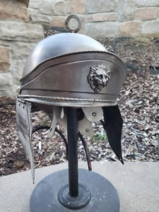 Helm Römer Legionär komplett tragbar Rüstungsstahl 1,3mm mit Löwenkopf Rüstung - Bild 1 von 7