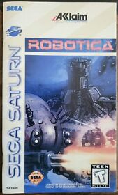 Robotica (Sega Saturn Sys.) Replacement Manual with Registration Only, No Game.