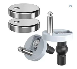 Toilettendeckelscharnier WC-Anschluss Sitz Befestigung Halterung Sitzscharniere- - Bild 1 von 4