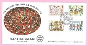 1981 BENHAM BOCS(2)1 FDC - FOLKLORE - Shs English Folk Song & Dance LONDON SW1 - Bild 1 von 2