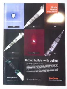 6/2004 PUB RAYTHEON BALLISTIC MISSILE DEFENSE INTERCEPTOR ORIGINAL AD - Imagen 1 de 1