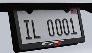 GT2 Premium Metal License Plate Frame + Screw Caps - Foto 1 di 1