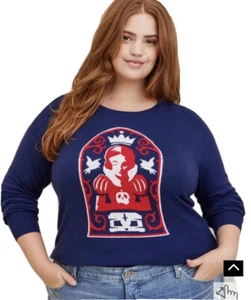 TORRID X DISNEY PRINCESS Schneewittchen Rahmen 4D Chiffon Schleife Pullover 2X NEU $ 69,50 - Bild 1 von 5