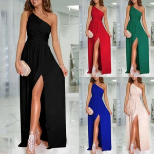 Women's Sleeveless Sexy Slip Maxi Dress Ladies Evening Cocktail Party Dresses - Picture 1 of 22