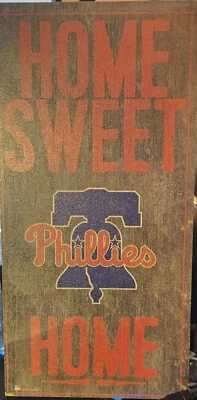 MLB - Philadelphia Phillies Home Sweet Home Wood Sign - 12" x 6"  - Official MLB - Image 1 of 3