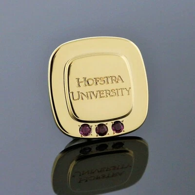 Tiffany&Co. Ruby Hofstra University Lapel Pin Sterling Silver & 18K Yellow Gold - Image 1 of 3