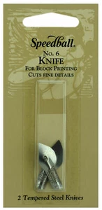 Speedball No.6 Knife For Block Printing 2pc Tempered Steel - Picture 1 of 1
