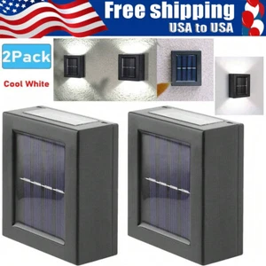 2x Solar LED Deck Light Path Garden Patio Pathway Stairs Step Fence Lamp Outdoor - Picture 1 of 12