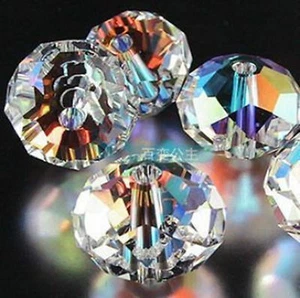 72Pcs 8mm AB Color Facete Crystal Glass Beads Round Oval Jewellery Making Diy - Picture 1 of 7